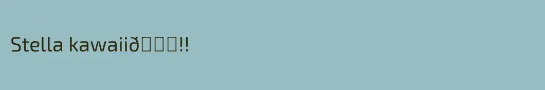 Stella kawaii🌟!!